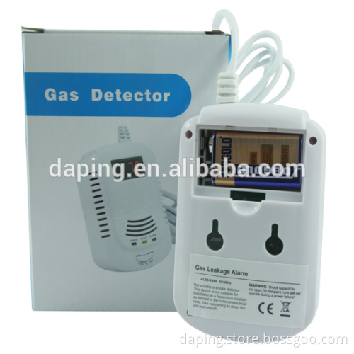 battery opreated LCD idsplay voice standalone intelligent dual-voltage gas alarm